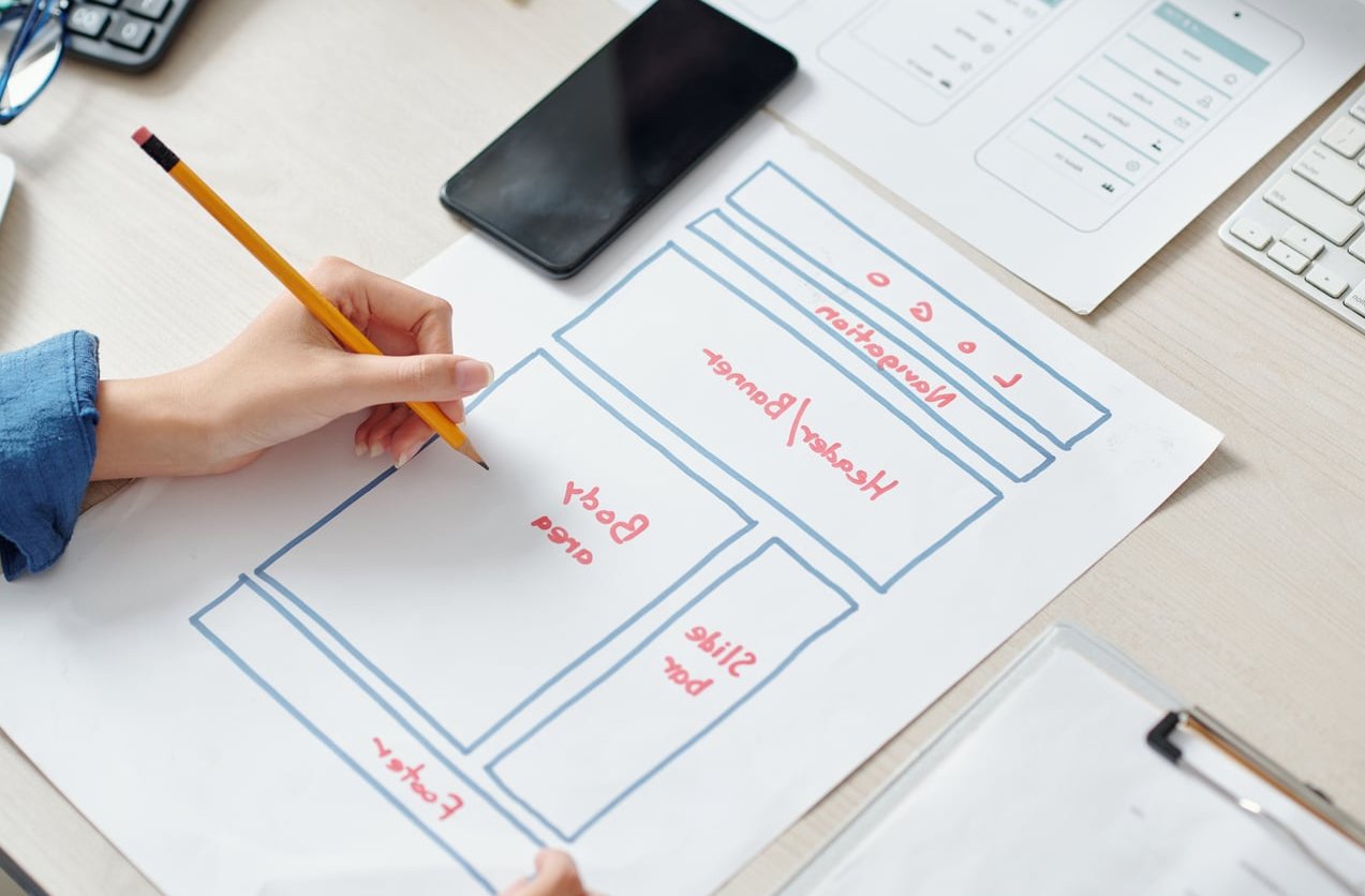 landing page web design computer