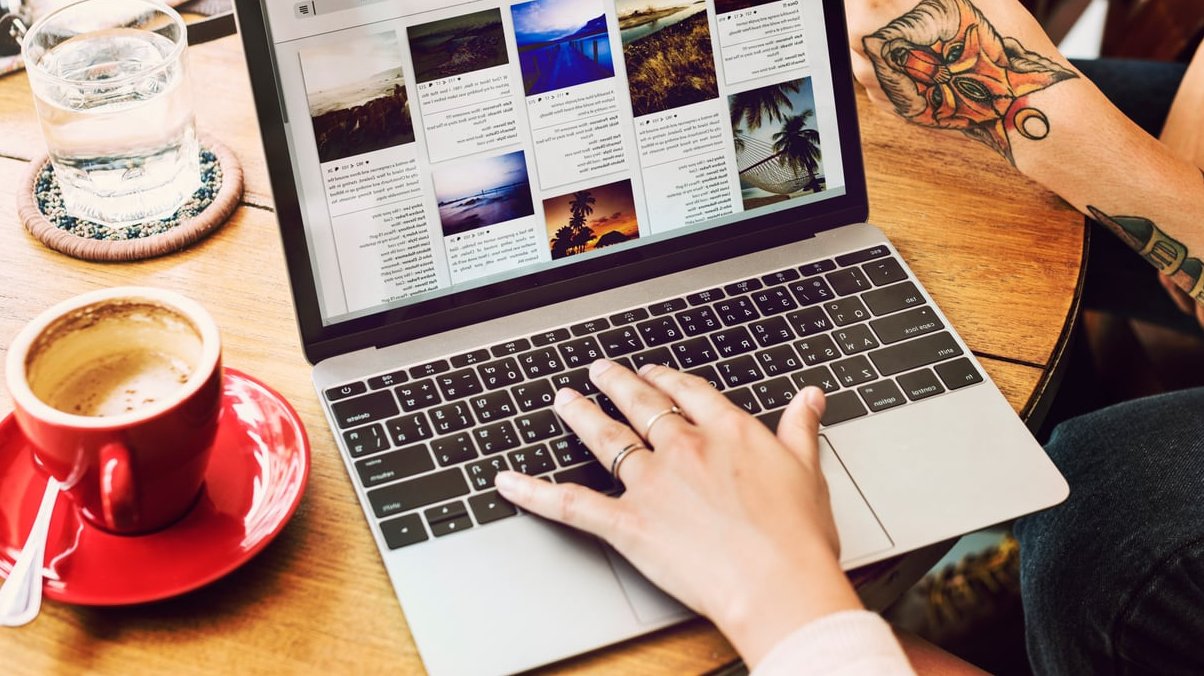 online shopping cart laptop